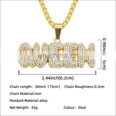 Popular Hiphop Custom Name Necklace Jewelry Temperament English Letter Chain Necklace Silver Plated Jewelry Women photo-2