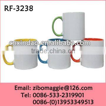 Zibo Made 11oz Good Quality Popular Colored Ceramic Promotion Tea Cups for Daily Use