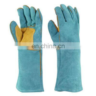 Blue Promotional Good Quality Safety Glove Mining Working Gloves Welding Gloves