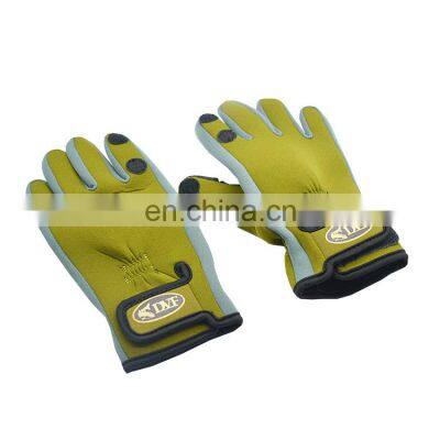 Wholesale  In Stock Prevent slippery wear-resisting  1Pair 3 Cut Finger Fishing gloveses  Outdoor cycling gloveses