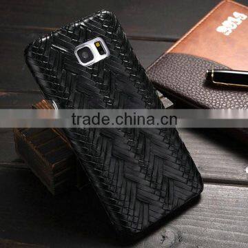 Newest Phone Case for Samsung Galaxy S6 Edge, High Quality Weave Pattern PU Leather Phone Cover for Samsung Galaxy S6 Edge Plus