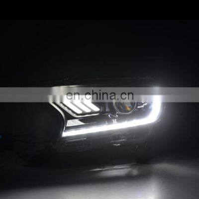 Wholesale ABS Material Headlights Car Parts LED Head Lamp Black Head Light For Ford Everest 2015+