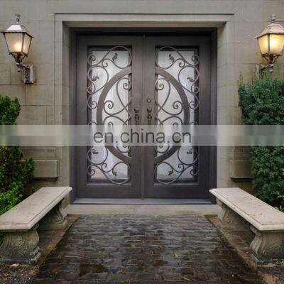 Lowes Wrought Iron Work Main Entrance Front Double Doors Designs photo-2