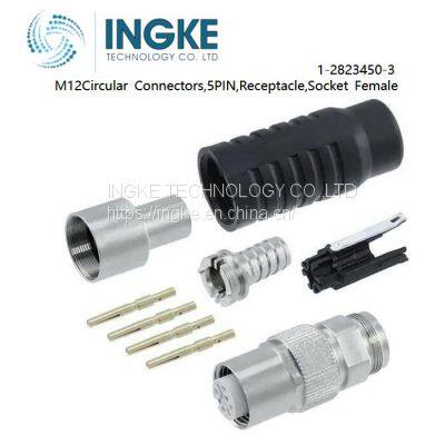 INGKE,1-2823450-3,M12Circular Connectors,5PIN,Receptacle,Socket Female