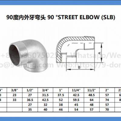 90 Degree 45 Degree Elbow Pipe Fitting Elbow Thread Elbow Stainless Steel Elbow