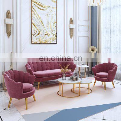 Rest Area Leisure Sofa Nordic Simple Modern Nail Clothing Store Beauty Salon Fabric Sofa Coffee Table Combination photo-4
