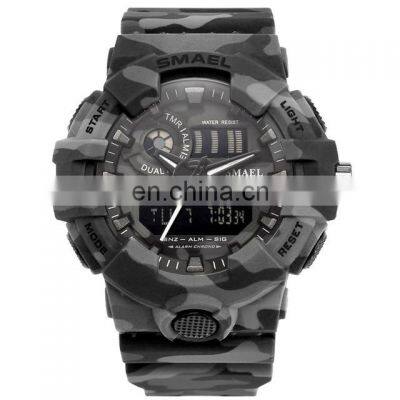 SMAEL 8001 Man Sport Watch Quartz Digital Military Camouflage Chronograph Mens Watches Online