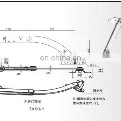 TX80 Novel Carbon Steel Chrome Coated Adjustable Door Stop photo-4