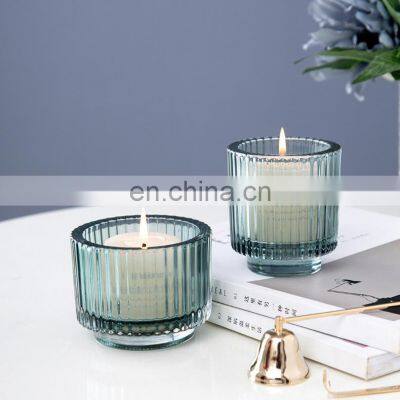 Luxury smokeless custom scented candle empty container glass jar