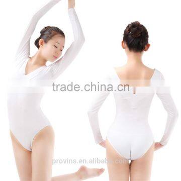 Hot Sale Long Sleeve Ballet Leotard V Front and Back Long Sleeve Dance Leotard Graceful Gymnastics Leotard 2016