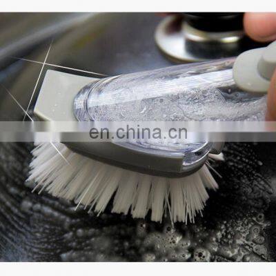 2 In1 Kitchen Cleaning Brush With Removable Brush Head Sponge Soap Dispenser Dish Washing Brush Set Kitchen Clean Tools photo-4
