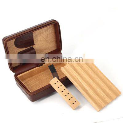 Wholesale Spanish Cedar Humidor for xiga Leather Travel Cigar Case