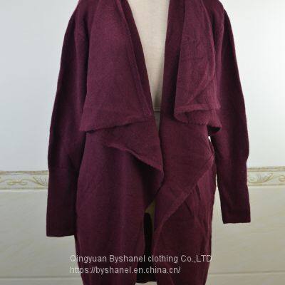 SW09 Womens Long Sleeve Open Front Cardigans Chunky Knit Draped Sweaters Outwear photo-5