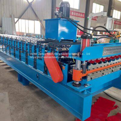 Double Layer PPGI Color Steel TR4 TR5 IBR Roofing Sheet Cold Deck Roll Forming Making Machine Factory Price photo-2