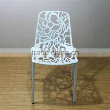 Global Trading High 80.7cm Aluminum Flower Back Outdoor Chair photo-2