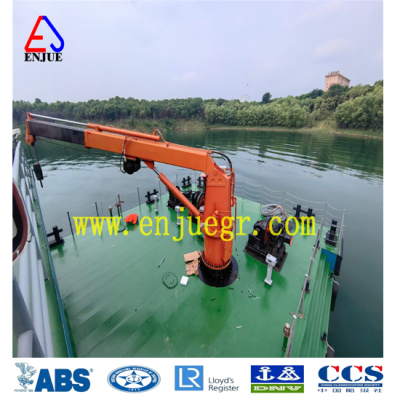 2t/8m Electric Hydraulic Telescipic Foldable Marine Crane Lifting Cargo Machine Ship Crane with CCS BV ABS RS Dnv Appoved for Sale