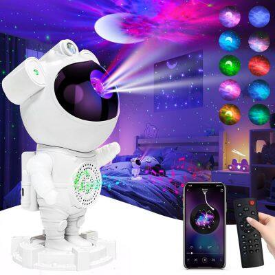 Popular Gift Music Speaker Atmosphere Lamp Star and Moon Galaxy Light Astronaut Galaxy Projector Light for Bedroom