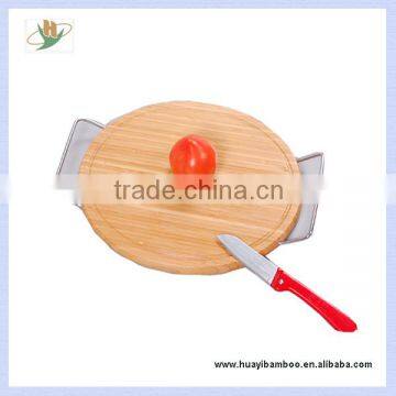 "bamboo cheese cutting board with stainless stell slicer"