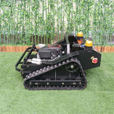 remote controlled grass cutter, China remote control bank mower price, tracked robot mower for sale
