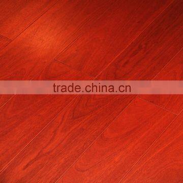 Hard-Wearing Red Sandalwood Smooth Engineered Solid Wood Flooring