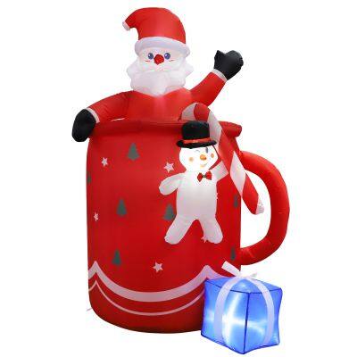 Inflatable snow globe with Inflatable santa claus – Perfect for Xmas Decor