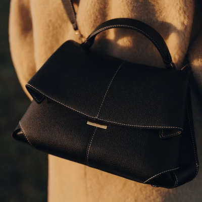 French Smile Fold-wrap Genuine Leather Women's Bag Niche Fashion Handbag Crescent Shoulder Messenger Bag photo-2