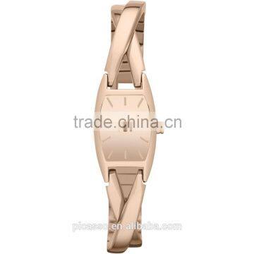 Gold Tone Stainless Steel Quartz Ladies Bracelet Watch 8874