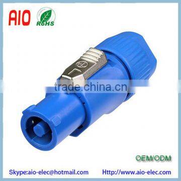 Blue Locking 3 Pole PowerCON male plug Power Connector for 20A Power In