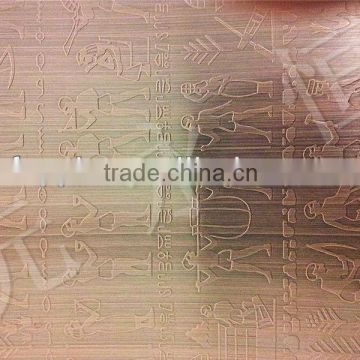 high class etched decoration stainless steel sheets