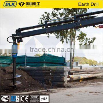 JISAN earth drill auger on mobile crane