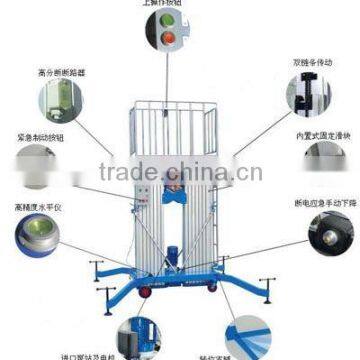 hydraulic double mast aluminum alloy portable lifter