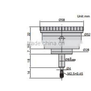 INSIZE 2893-3 Back Plunger Vertical Dial Indicator photo-3
