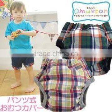 made in Japan products high quality cool check pattern cloth nappies baby diapers wholesale for hot selling item