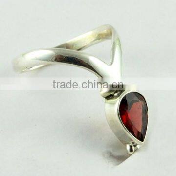 Misty Morning Garnet 925 Sterling Silver Ring