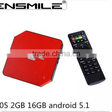 Vensmile M8S plus Quad Core Amlogic S905 With Android5.1 System 2G,16G Red and black color choose S905 tv box S905 M8S plus