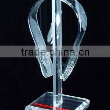 Acrylic headphone holder 2016 new acryl display headset stand Acrylic headphone showing stand