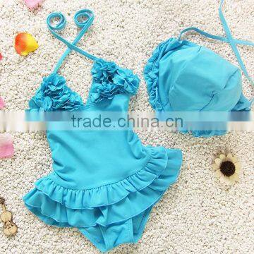 2016 One Piece Kid Swimming Suit for Summer Girl Swimwear Whoelsale Kid Bathing Suit (S033) photo-3