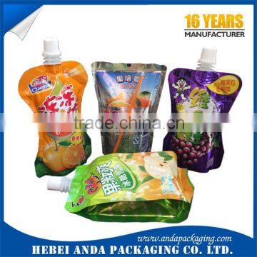 Gravure Printing Liquid Stand up Pouch with Spout/Plastic Spout Pouch for Water,Juice,Jelly&Beverage Packaging/Aluminum Foil Bag