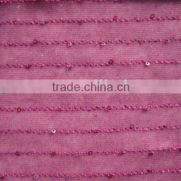 poly embroidered sequin fabric