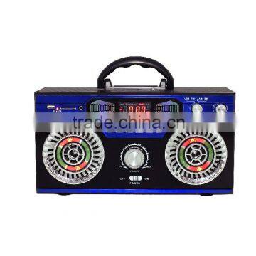  Time Display Super Bass AM FM SW Portable sd usb Digital Speaker