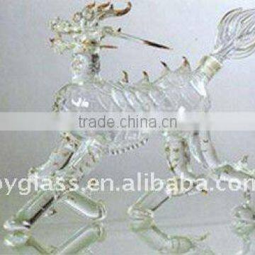 crystal art wine bottle shape dragon