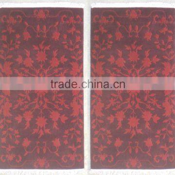 Blue Handknotted Woollen Carpet photo-2