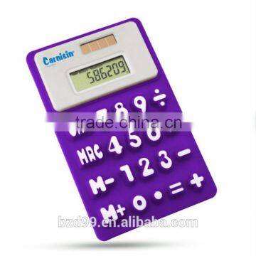 Promotion Gift Mini Silicone Porket Calculator Solar Cell Calculator / Logo Customized OEM Electronic Manufacturer photo-2