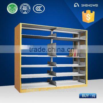 stainless open bookshelf /school library metal decorative bookcase