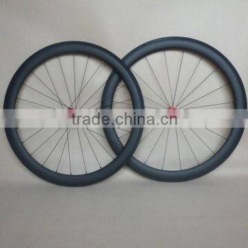 Chinese clincher carbon road bike wheels 50mm depth powerway R13 hub Pillar 1420 spokes