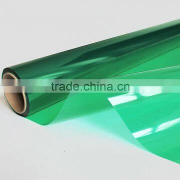 Decorative PET Grass Green Transparent Color Window Tint Film Roll Similar to 3M Window Film