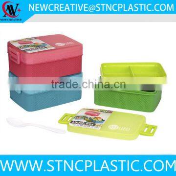 3 compartments plastic lunch box 2 layers 1000ml                        
                                                                                Supplier's Choice