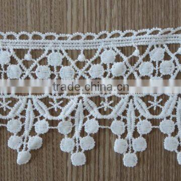 2015 new style water-soluble 100% cotton sewing lace trim