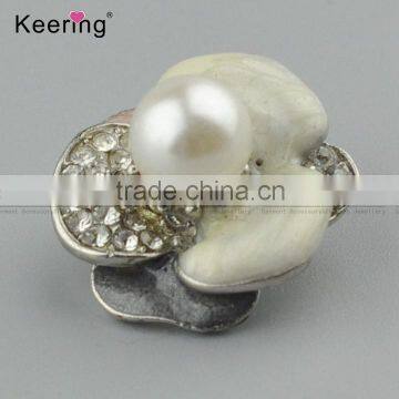 3D Fancy pearl rhinestone buttons wholesale 2cm WBK-1494