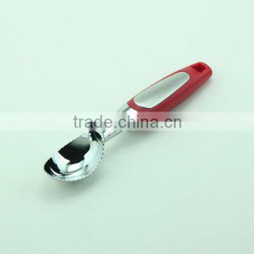 Zn-Al Alloy Ice Cream Scoop with Non-slip Red Handle